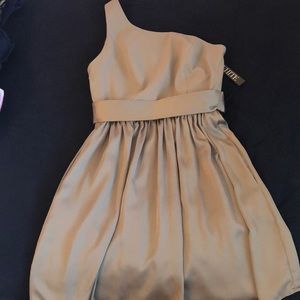 White by Vera Wang Short One Shoulder Dress